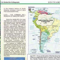 Este es el texto de geografía de 6to. grado en EE.UU. donde se señala que ellos tomarán el control del Amazonas para salvaguardar el agua y el oxígeno del planeta.  Si alguien tiene duda que en los Estados Unidos existen mapas del Brasil y Perú sin el Amazonas, vean la página del libro , donde la Amazonia está marcada como bajo la responsabilidad de los Estados Unidos y de las Naciones Unidas